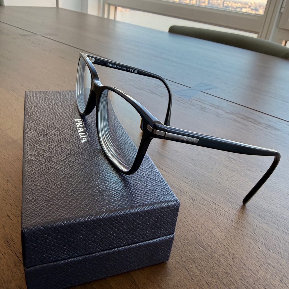 Prada Men's Black Rectangular Eyeglass Frames - image 3